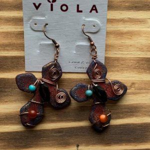 Cross Fish Hook Earrings